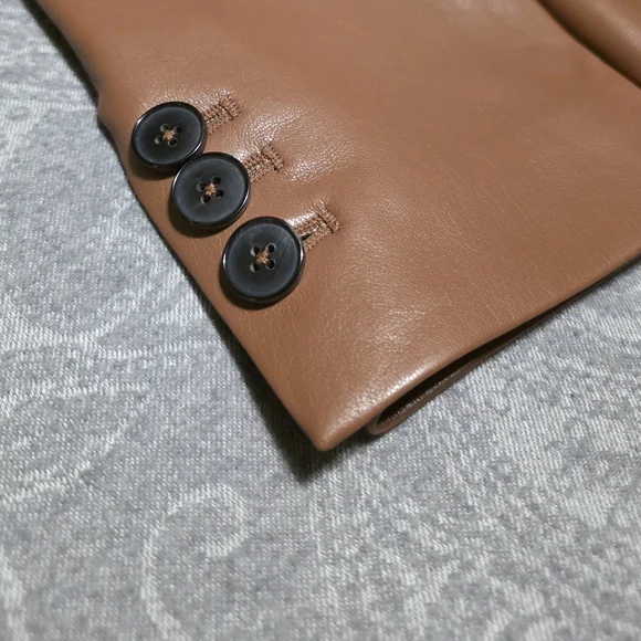Aritzia Babaton Brown Vegan Leather Blazer (Size S) - Picture 4 of 7